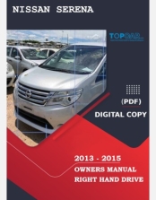 NISSAN SERENA 2013 2014& 2015 OWNERS MANUAL IN ENGLISH